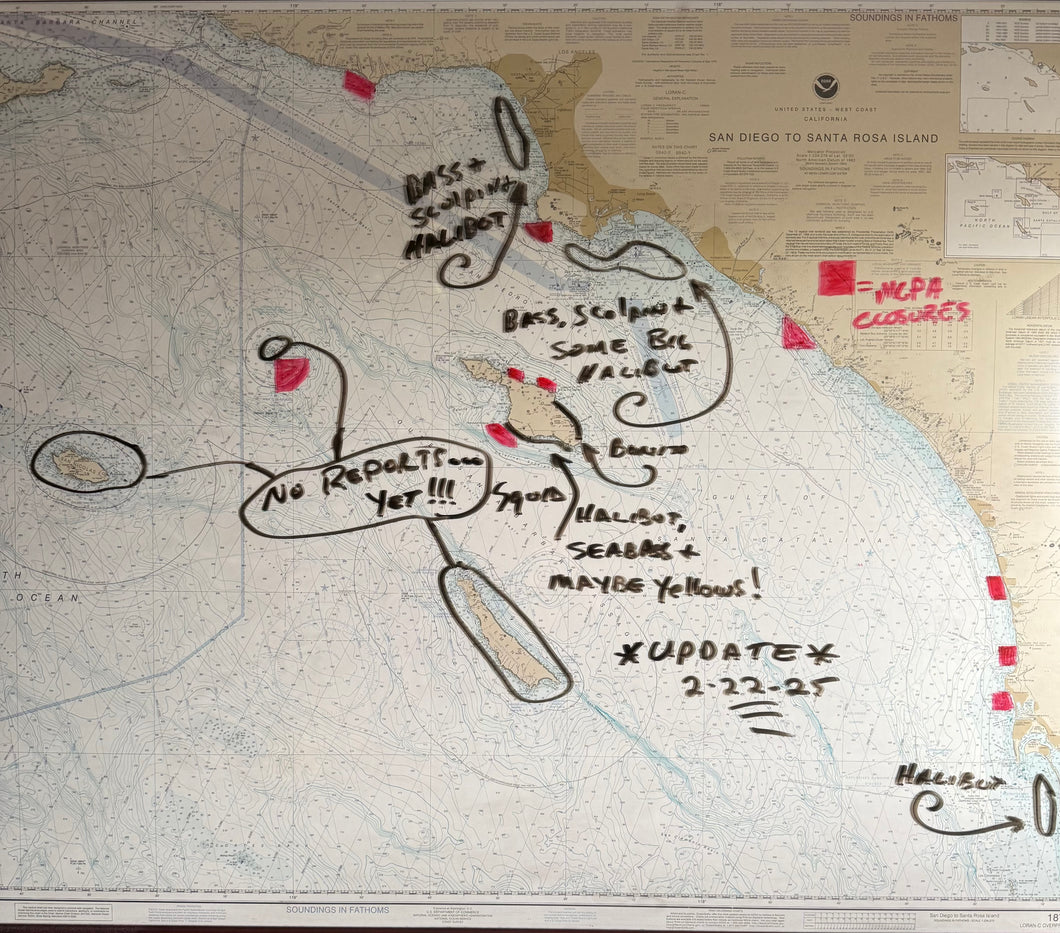 Fish Report Map- Not for Sale