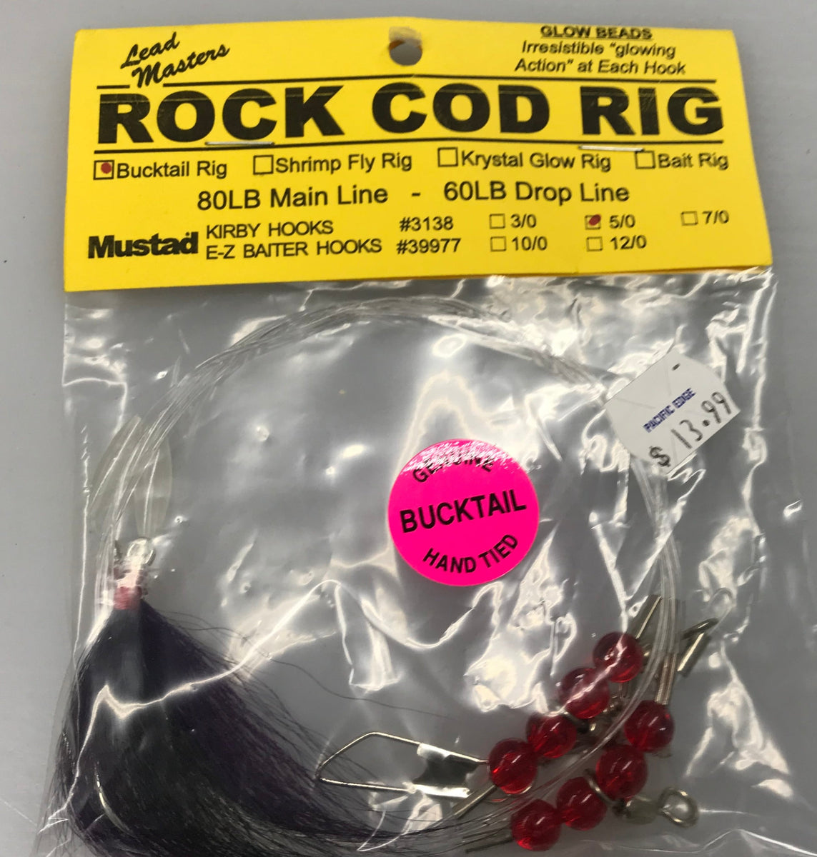 Lead Master Rock Cod Rig Bucktail 5/0 – Pacific Edge Tackle