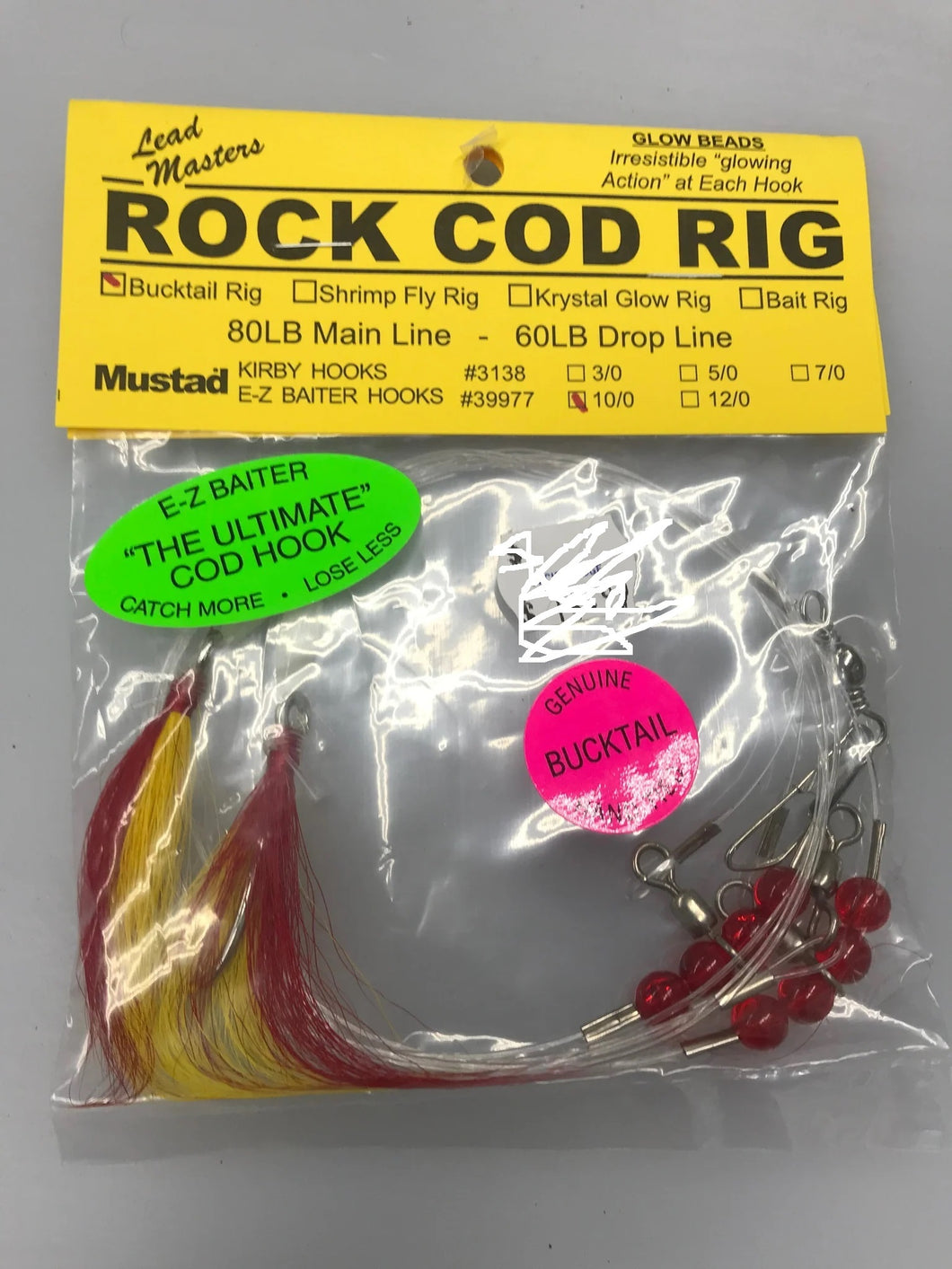 Lead Master Rock Cod Rig Bucktail 10/0
